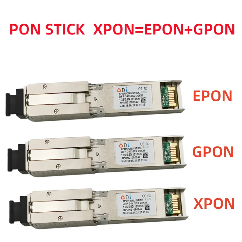 PON-НАКОПИТЕЛЬ EPON GPON XPON SFP ONU-Накопитель с разъемом MAC PPPoE IPoE HGU SC DDM pon-модуль 1490/1330 нм 1.25 Гбит/с 802.3ah