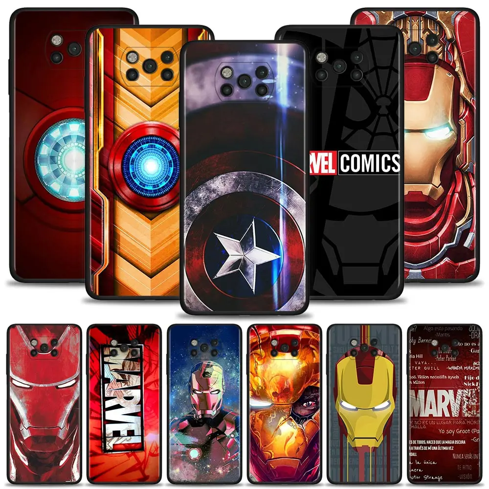 Чехол для Телефона Marvel Iron Man SuperMan Для Xiaomi Poco X3 NFC F3 GT Civi M3 Note 10 11 Lite 9T 10T 11T Pro Pocophone F1 Fundas