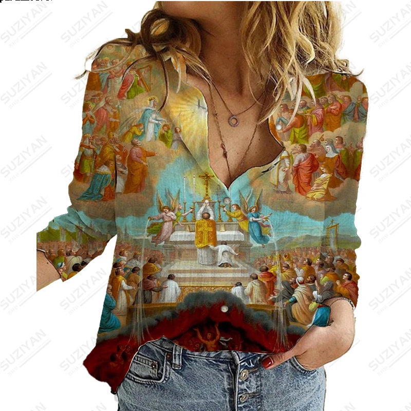 Новая женская рубашка с длинными рукавами в цветочек, свободная шифоновая рубашка в повседневном стиле, дышащий и удобный топ с цветочным рисунком