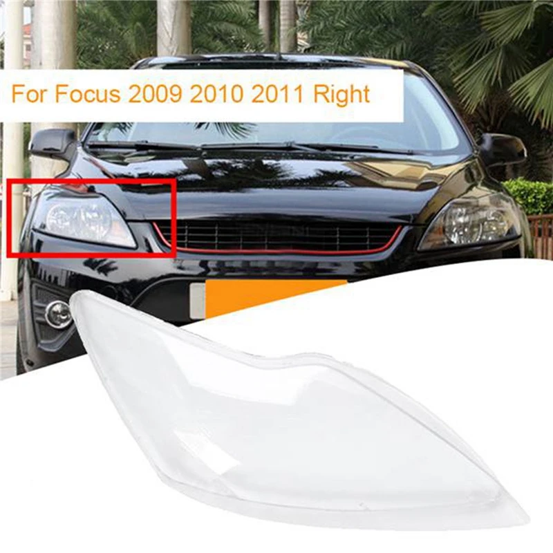 Для Ford Focus 2009-2011 Передние правые фары Крышка корпуса Прозрачная линза абажур