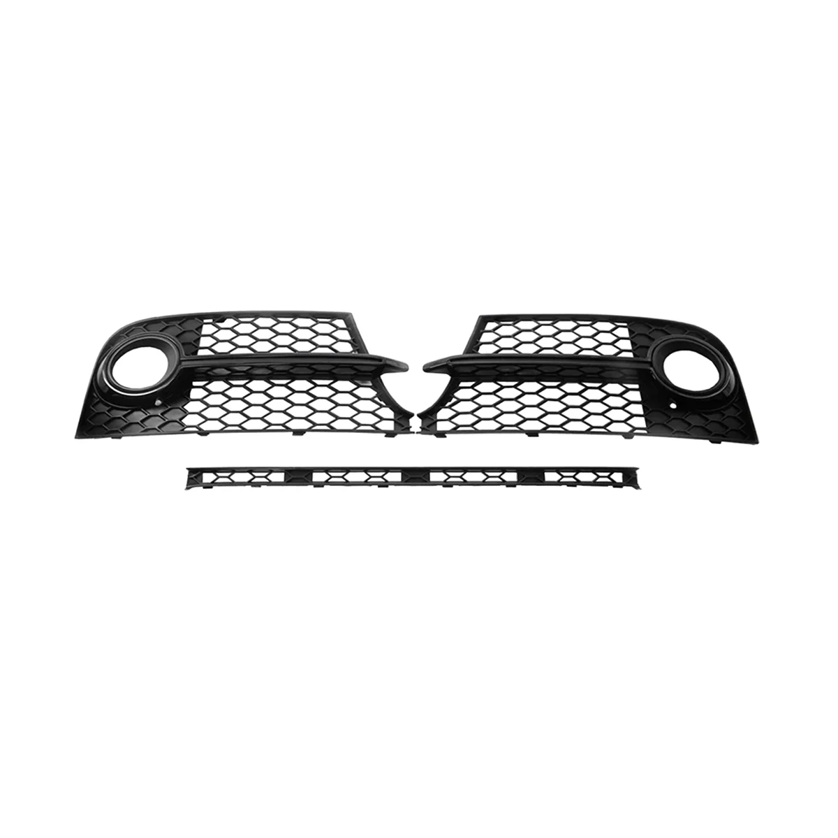 Глянцево-черный левый + правый передний бампер, рамка противотуманной фары, решетки противотуманных фар для Audi TTS 2011-2014