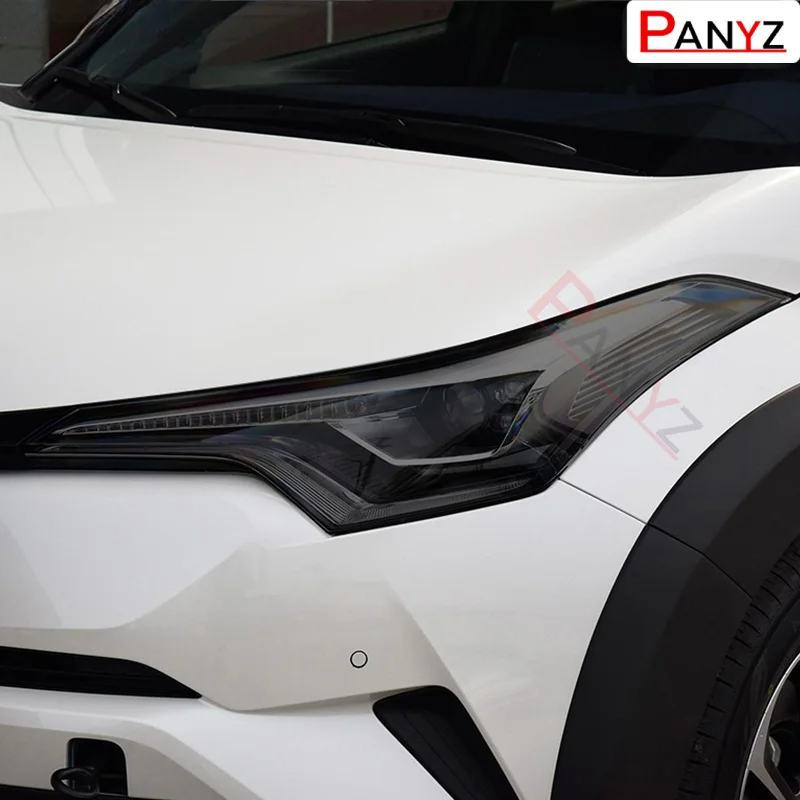 Защитная пленка для автомобильных фар, Передняя Фара, Прозрачная Дымчато-черная наклейка из ТПУ для Toyota CHR 2018 2019 2020 AX10 Аксессуары
