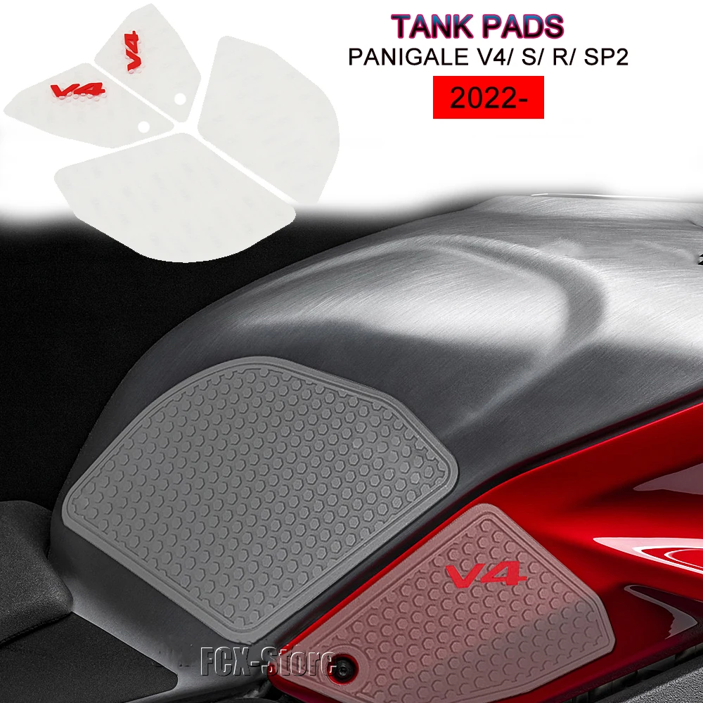 Для Ducati Panigale V4 S R SP2 PANIGALE V4S V4R V4SP2 2022 2023 Мотоциклетные Нескользящие Боковые Наклейки На Топливный Бак Накладка Резиновая Наклейка