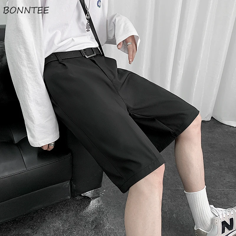 Шорты Мужские Черные Летние Нежные мешковатые Ulzzang Студенческие Красивые Динамичные модные Мужские брюки в японском стиле Хип-хоп Casual