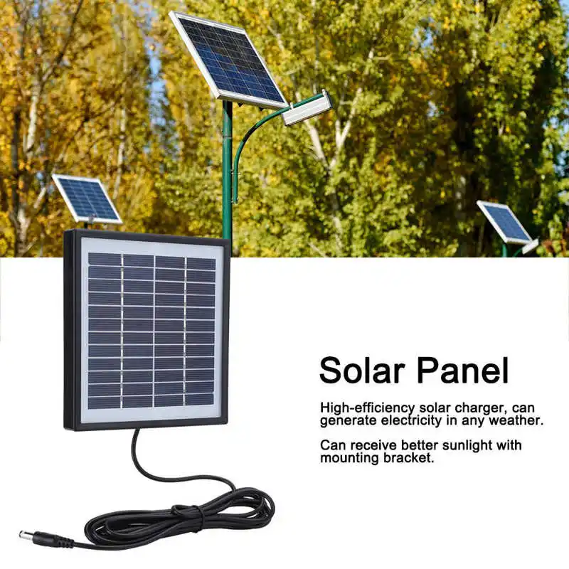 Многофункциональное поликремниевое солнечное зарядное устройство с солнечной панелью мощностью 2 Вт 12 В для солнечного освещения сада, небольшой бытовой системы освещения