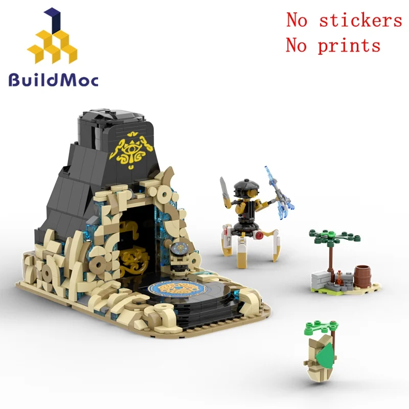Buildmoc Legended Temple MOC Set Zeldaing Древние Усыпанные Строительные Блоки Наборы Игрушек для Детей Детские Подарки Игрушка 697ШТ Кирпичей