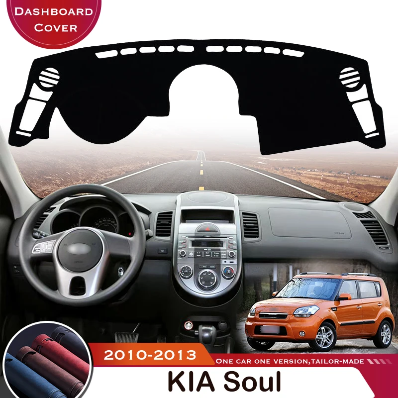 Для KIA Soul 2010-2013 AM Коврик для приборной панели автомобиля, коврик, Анти-УФ, Противоскользящий Чехол для автомобиля, кожаные Защитные Аксессуары для приборной панели.