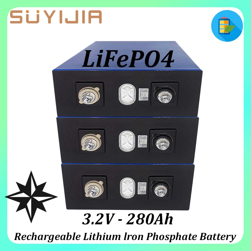 3,2 В Lifepo4 280Ah Литий-железо-фосфатная аккумуляторная батарея для гольф-кара Вилочного погрузчика Системы хранения солнечной энергии Кемпера автомобиля и т.д.