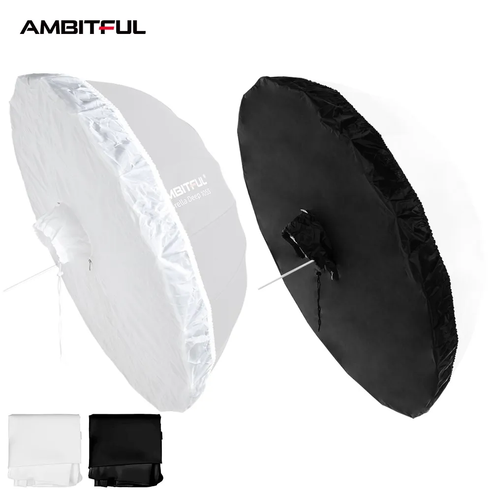 Широкий 105 см 130 см 160 см Рассеиватель для зонта Белый Прозрачный черный отражатель параболический чехол для зонта