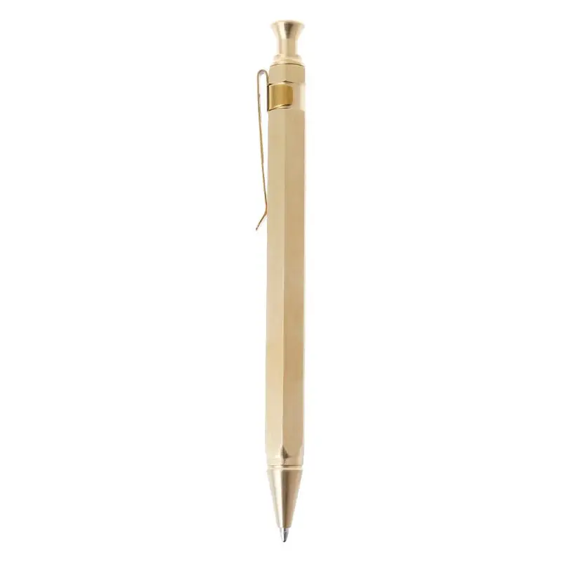 Прочная металлическая бизнес-шариковая ручка с шестигранным прессом, кончик 0,5 мм, Офисная Школьная ручка W3JD