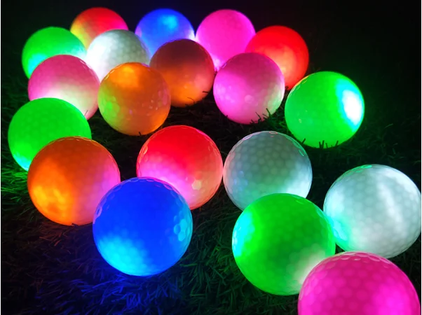 Светящийся мяч для ночного поля для гольфа Glow Ball Тренировочный мяч для ночного поля для гольфа LED Solid Glitter Ball