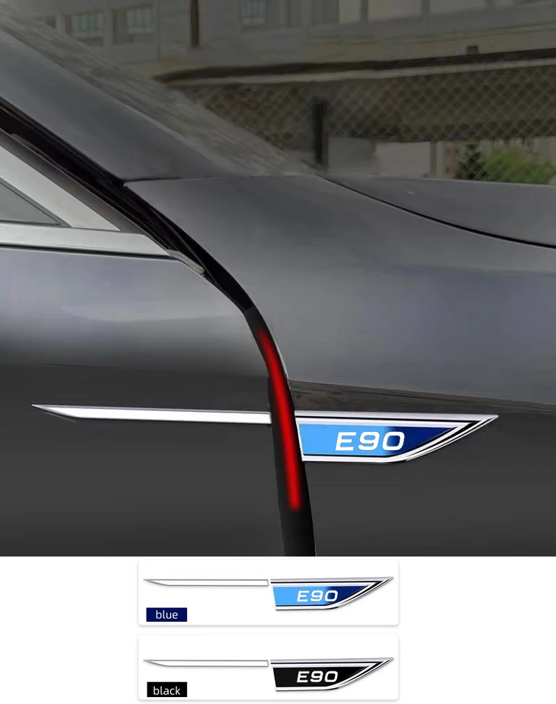 2шт Хромированный Модифицированный кузов автомобиля Стандартный Вариант украшения крыла Наклейка для BMW E90 с логотипом Автомобильные аксессуары