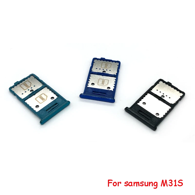 Для Samsung Galaxy M31S SM-M317F SM-M317F Лоток Для Sim-карт Держатель Гнезда для чтения SD-карт Запасная Часть