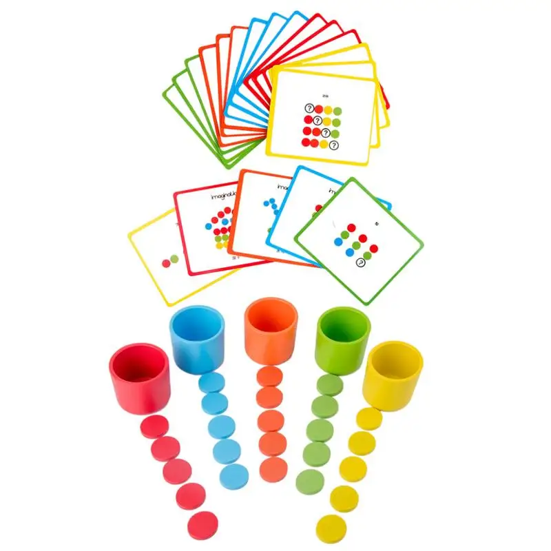 Детские сортировочные чашки, подходящие по цвету, взаимодействие родителей и детей, обучающие игрушки Монтессори, игрушки для раннего развития младенцев и малышей