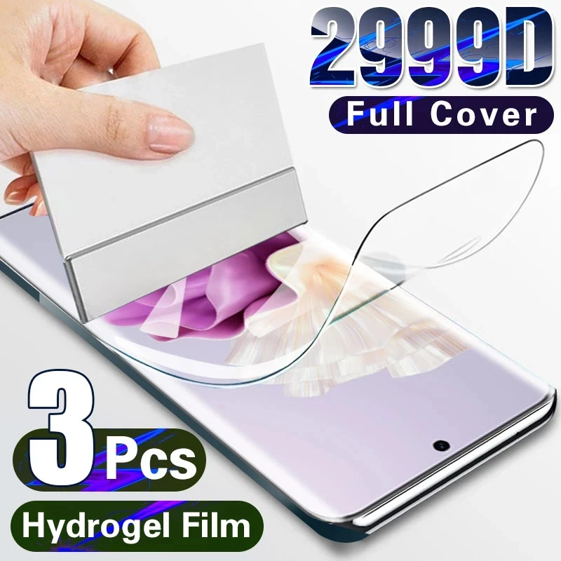 3шт Для Huawei P60 Pro Гидрогелевая Пленка Full Cover Screen Protector Для Huawei P60 Art P60 Pro 6,67-дюймовая Защитная Пленка