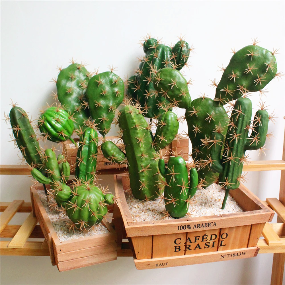 Реалистичный миниатюрный искусственный мясистый кактус, реквизит для фотосъемки, фигурки растений, украшение Сказочного сада, микроландшафтный декор.