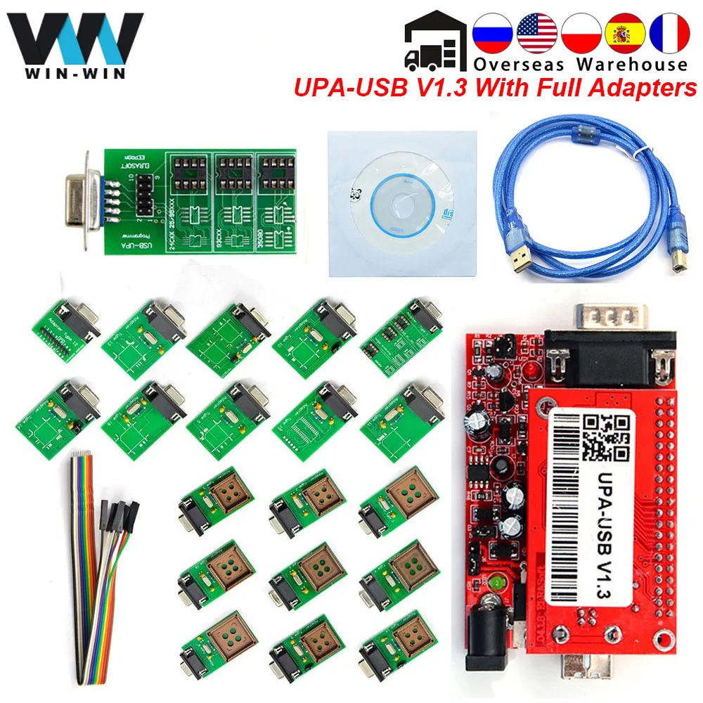UPA-USB V1.3 С Полными Адаптерами V2014 ECU Programmer Tool UPA-USB Full Set Programmer V1.3 ECU Chip Tunning OBD2 Диагностический Инструмент