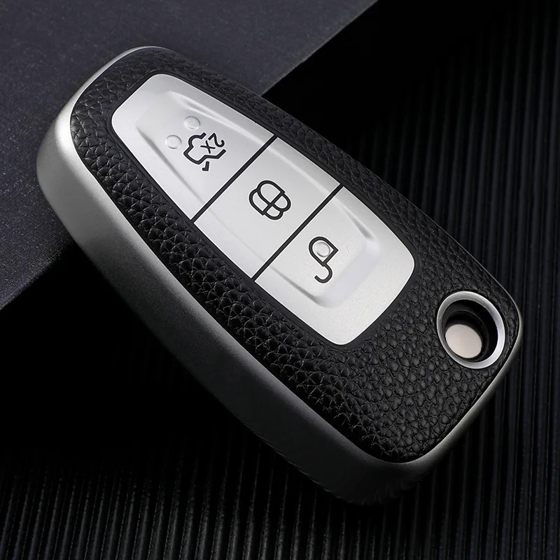 Кожаный Чехол Для Ключей Автомобиля TPU Для Ford Ranger C-Max S-Max Focus Galaxy Mondeo Transit Tourneo Custom Auto Key Holder Брелок Для Ключей