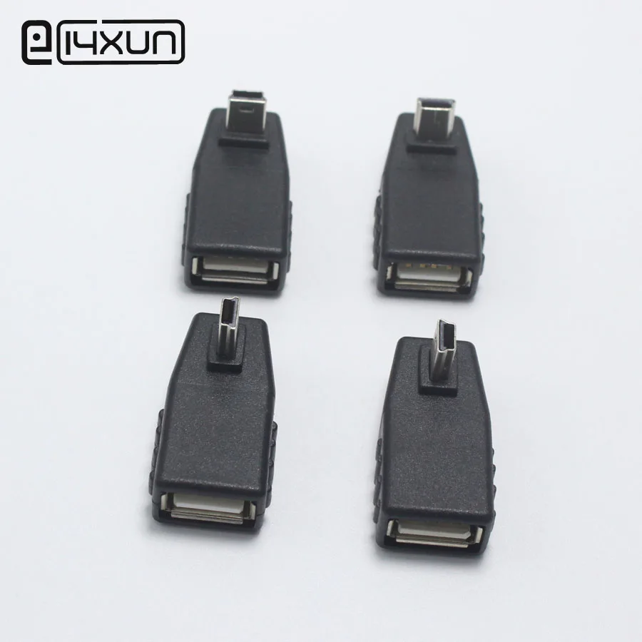 1шт Штекер Mini USB к Micro USB 5Pin адаптер 90 градусов штекерный разъем L Прямоугольный адаптер для мобильного телефона