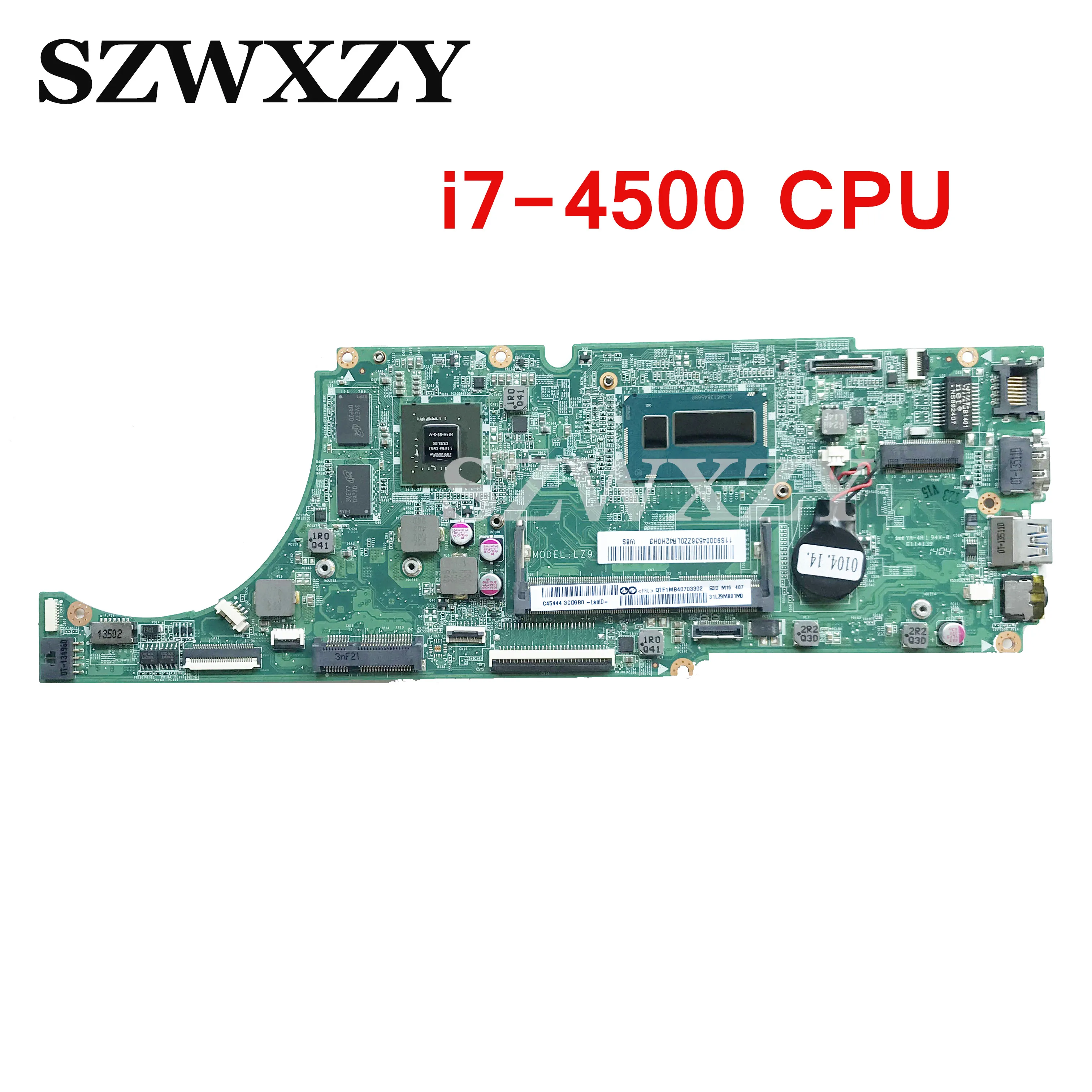 Восстановленная Материнская плата для ноутбука Lenovo ThinkPad U530 FRU 90004536 DA0LZ9MB8G0 FRU с процессором i7-4500U 2GB GPU