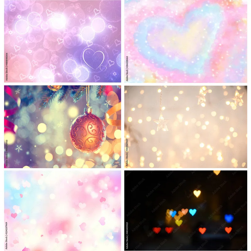 Фоновые рисунки SHENGYONGBAO Bokeh love Glitter Facula Light Spot Photo Background Студийные Фотосалоны Реквизит 22518 GB-06