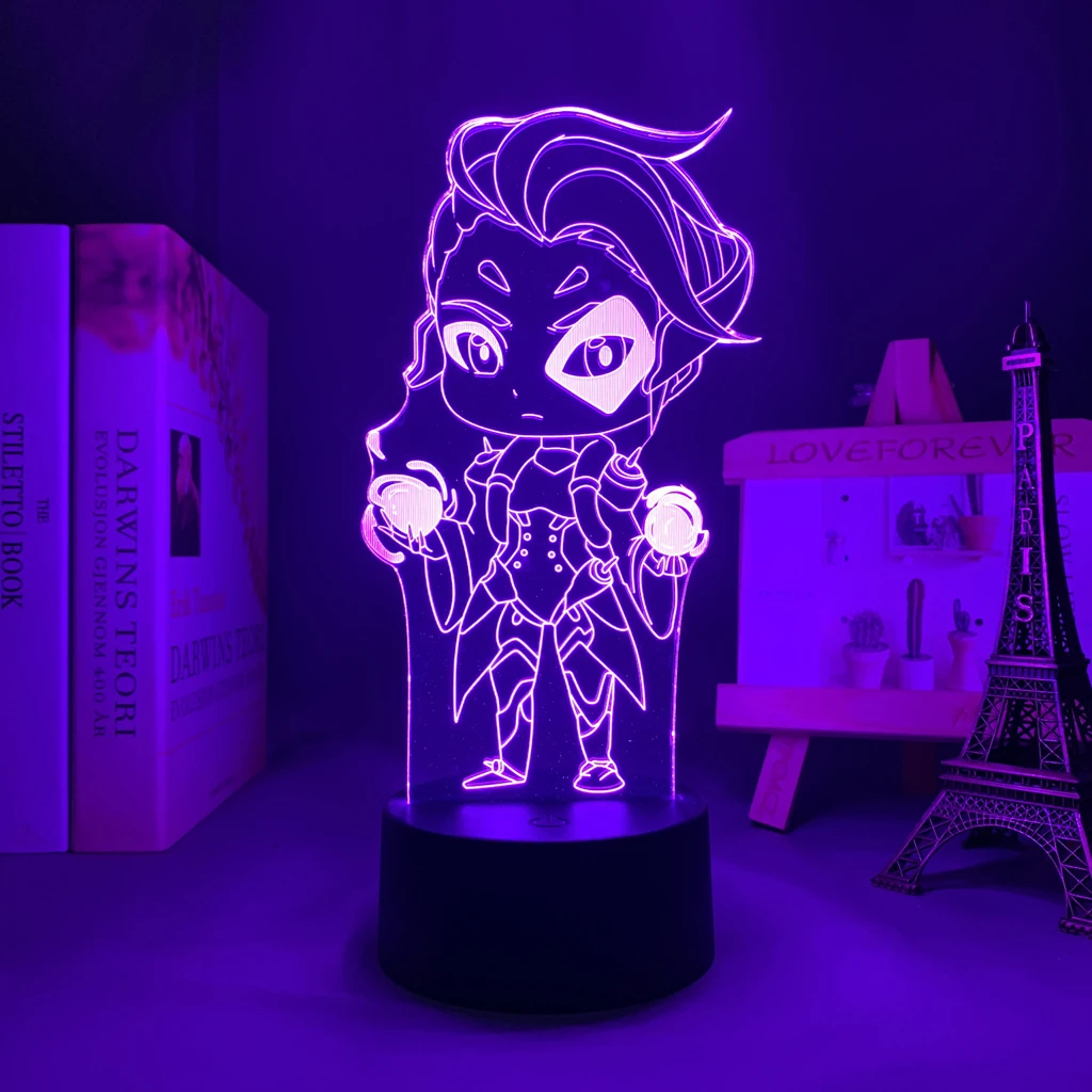 Светодиодная ночная лампа Moira для декора детской спальни, освещение, Подарок на День рождения, Украшение дома, Прикроватная 3D-лампа на батарейках