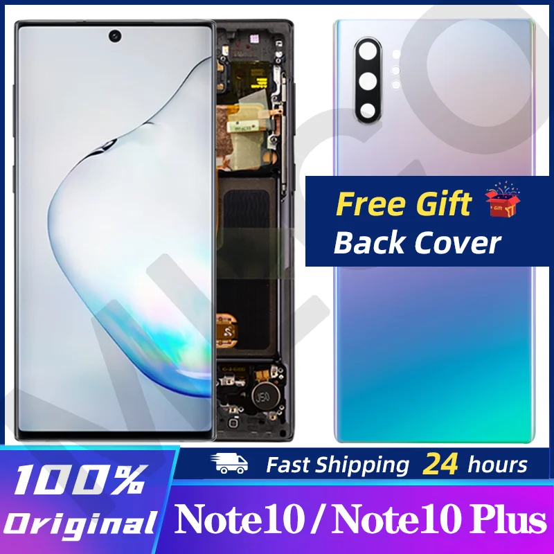 100% ОРИГИНАЛЬНЫЙ AMOLED ЖК-Экран Для Samsung Galaxy Note 10 Lcd N970F Note 10 plus Lcd N975 N9750 LCD Note10 Сенсорный Экран
