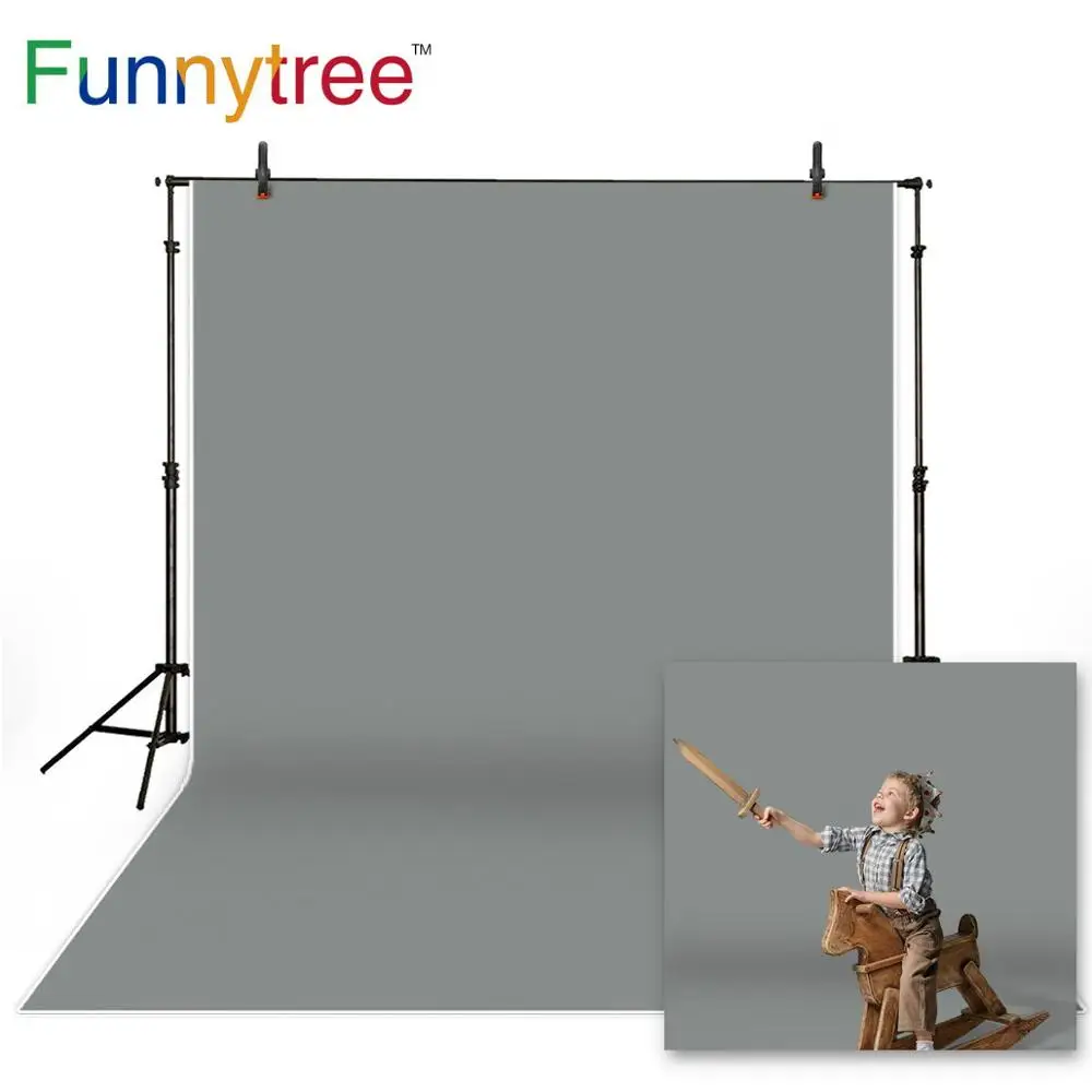 Фон для фотосъемки Funnytree Pure storm серый однотонный фон для фотосессии в портретной фотостудии фотофон photozone
