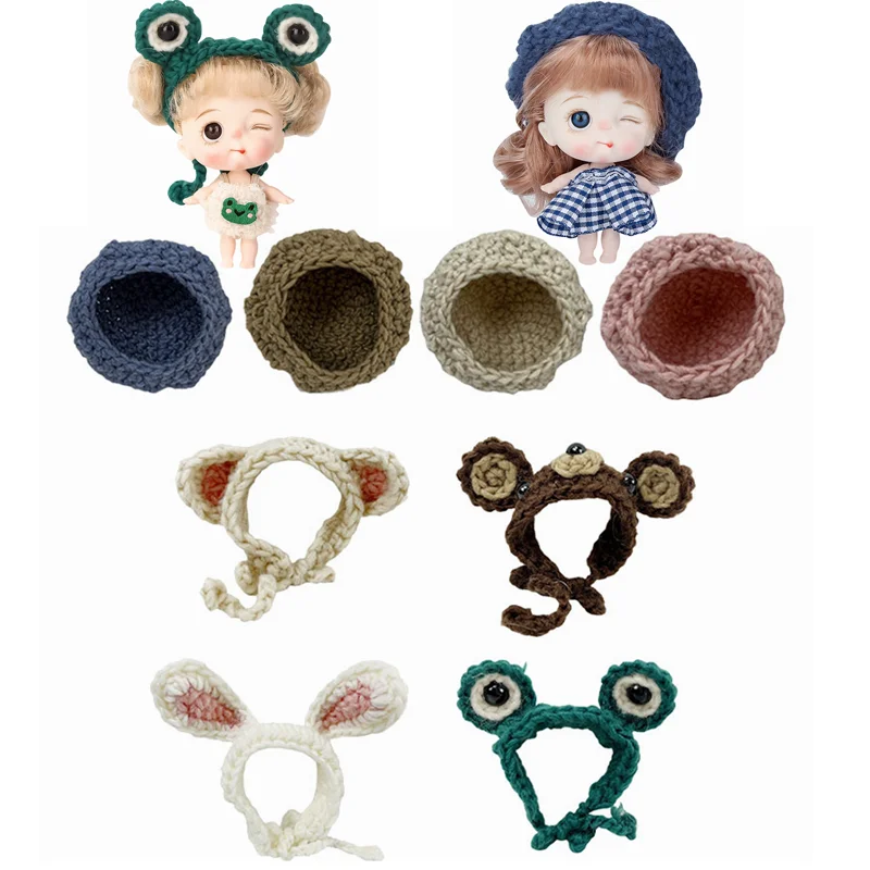 Аксессуары для куклы Adollya OB11 10 см, одежда для куклы BJD, Шляпа, повязка на голову с животными, пижама для 1/12 кукол BJD, игрушки для девочек, подарки