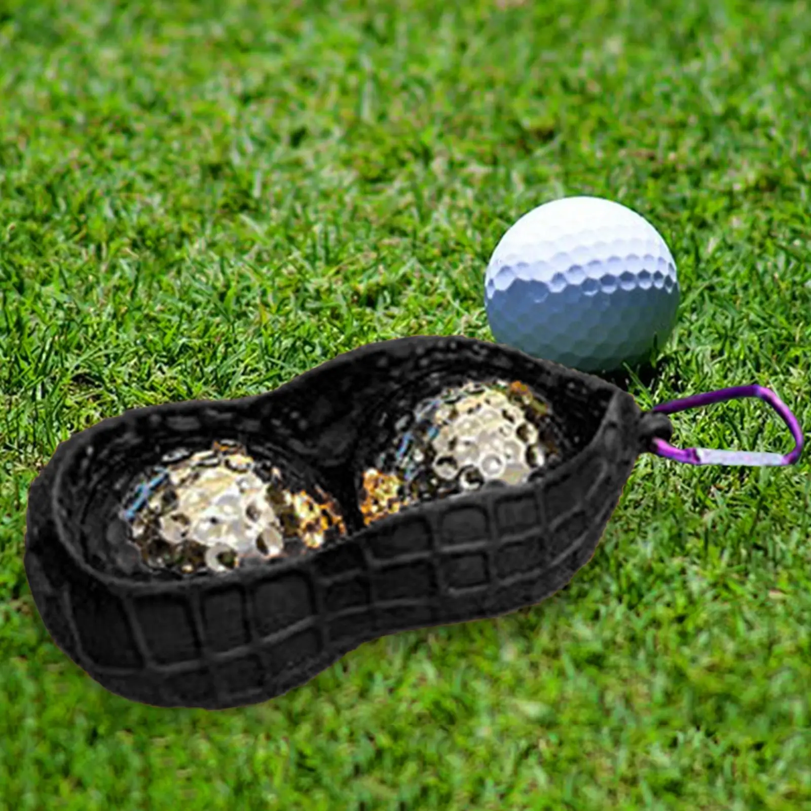 Сумка-держатель для мячей для гольфа с пряжкой вмещает 2 мяча для гольфа, легко крепится к сумке, чехлу для мужчин и женщин, аксессуарам для переноски мячей