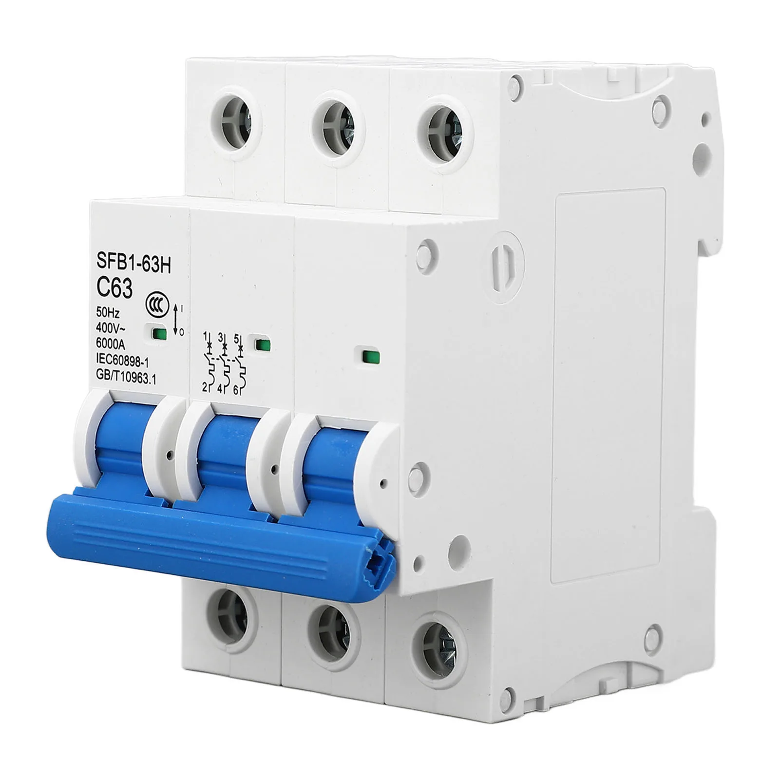 Автоматический выключатель MCB 3P AC 400V Защитный выключатель 6кА отключающей способности для обеспечения безопасности дома