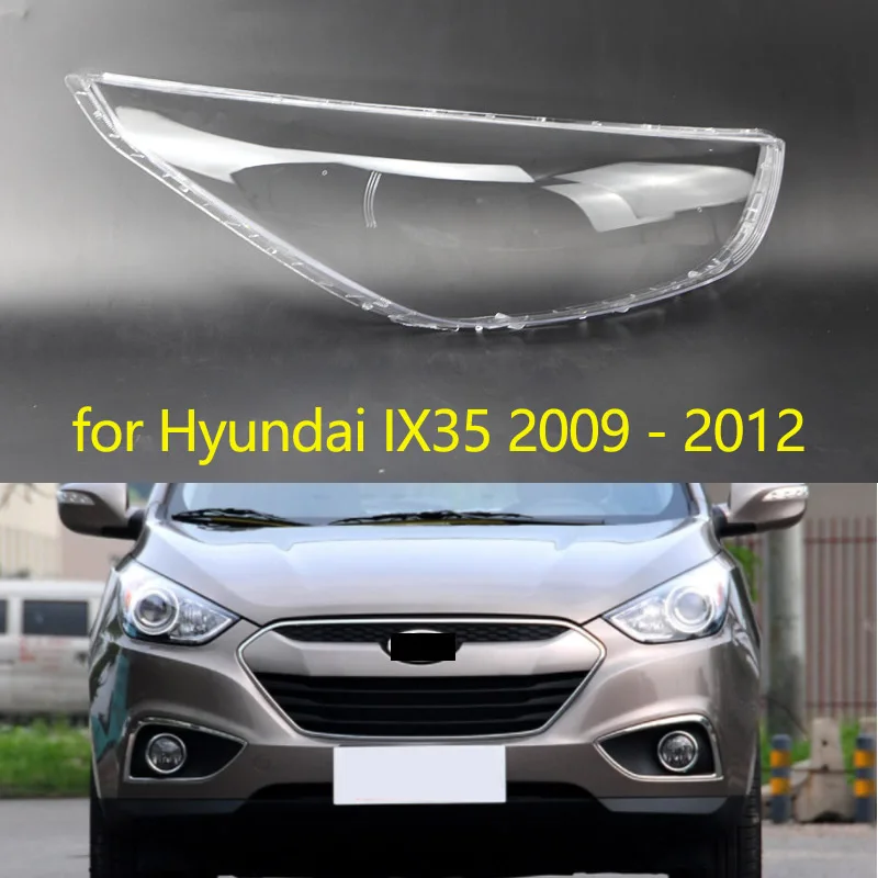 Сторона для Hyundai Ix35 2009 2010 2011 2012 Крышка объектива фары автомобиля Абажур лампы головного света Крышка корпуса переднего фонаря