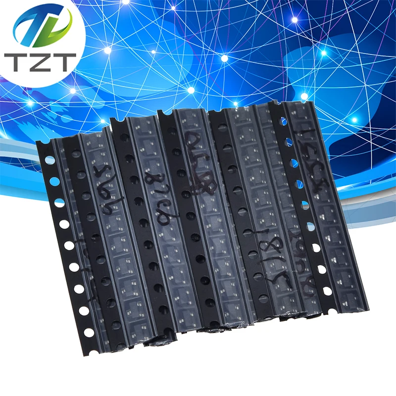 Комплект транзисторов TZT SOT-23 SMD S9013 S9014 S9015 S9018 MMBT3904 MMBT3906 SS8050 SS8550 2N5551 2SC1815 Всего 10 комплектов X10шт = 100шт