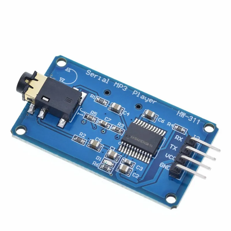 1шт YX5300 UART TTL Последовательное Управление MP3 Музыкальный плеер Модуль Поддержки WAV Micro/AVR/ARM/PIC DC 3,2-5,2 В Со слотом для карт SD/TF