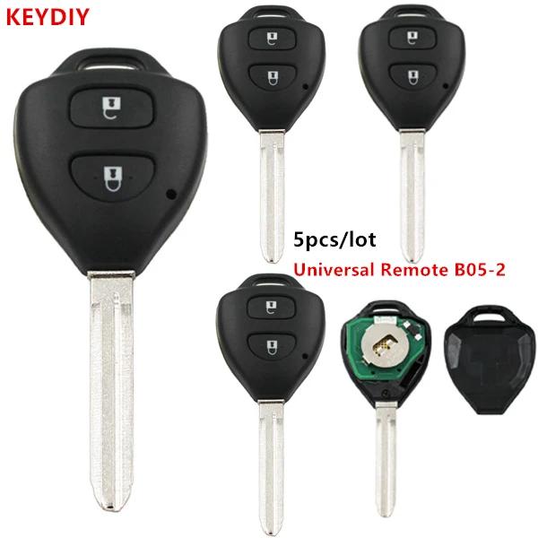 5 шт./лот B05-2 Универсальный 2-Кнопочный Пульт Дистанционного Управления Smart Car Key серии B Remote KD для Toyota Style KD900 + URG200 KD200