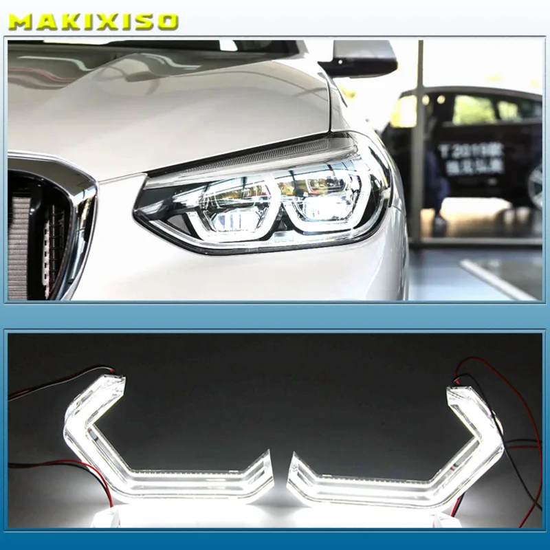 4шт LED M4 Style Angel Eyes Halo Кольца Автомобильные Ходовые Огни DRL Для BMW X3 E83 F25 X5 E70 F15 F85 X6 E71 E72 Z4 E85 E86 E89