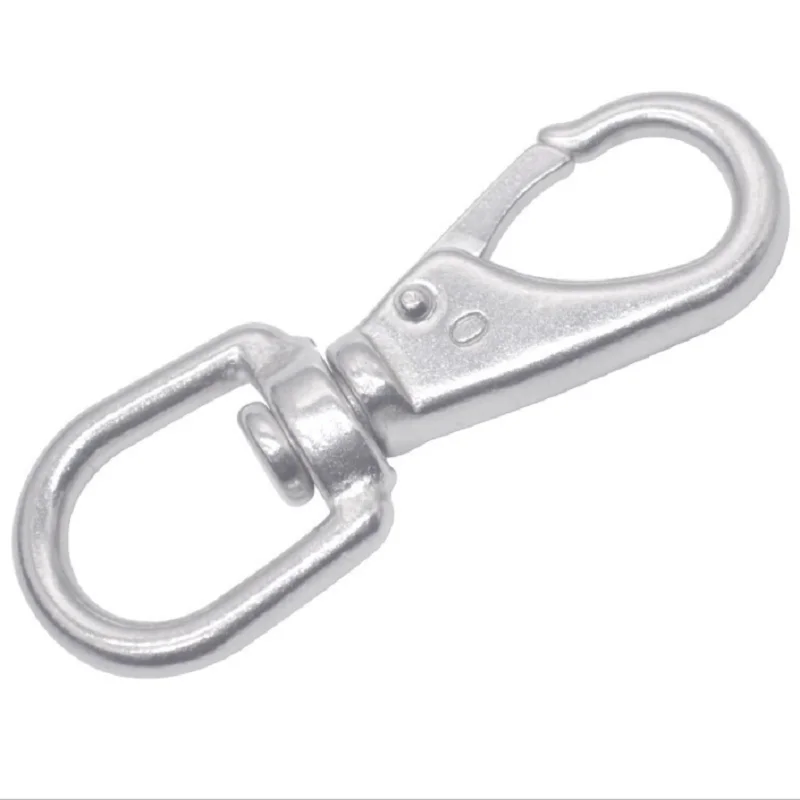 Поворотный крючок-проушина из нержавеющей стали для собачьего поводка 304 Поворотный крючок для аксессуара-цепочки для ключей