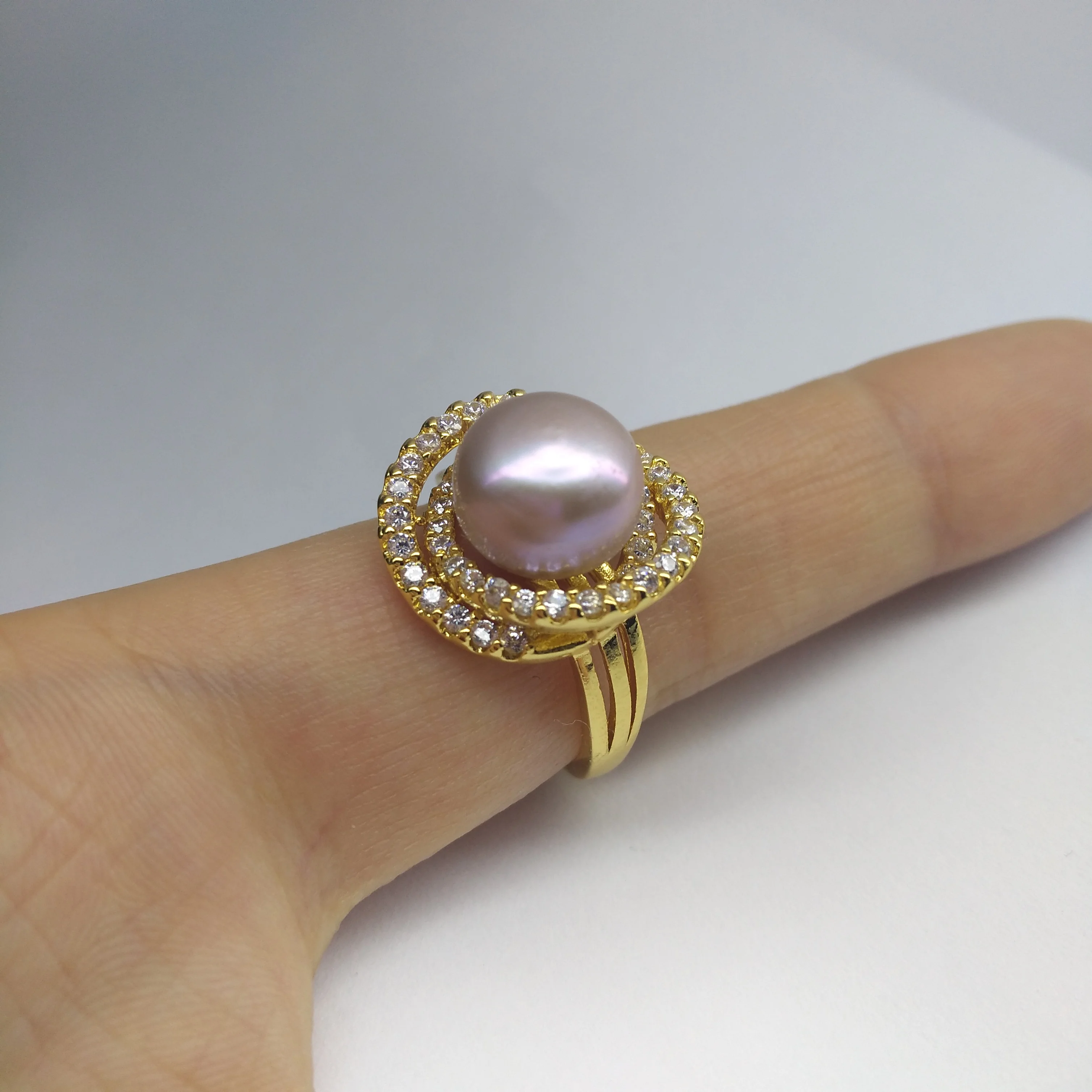 9-10 мм Новое натуральное Красивое кольцо с фиолетовым жемчугом Южного моря Для женщин, Регулируемый Размер, Подарок, Бесплатная Доставка