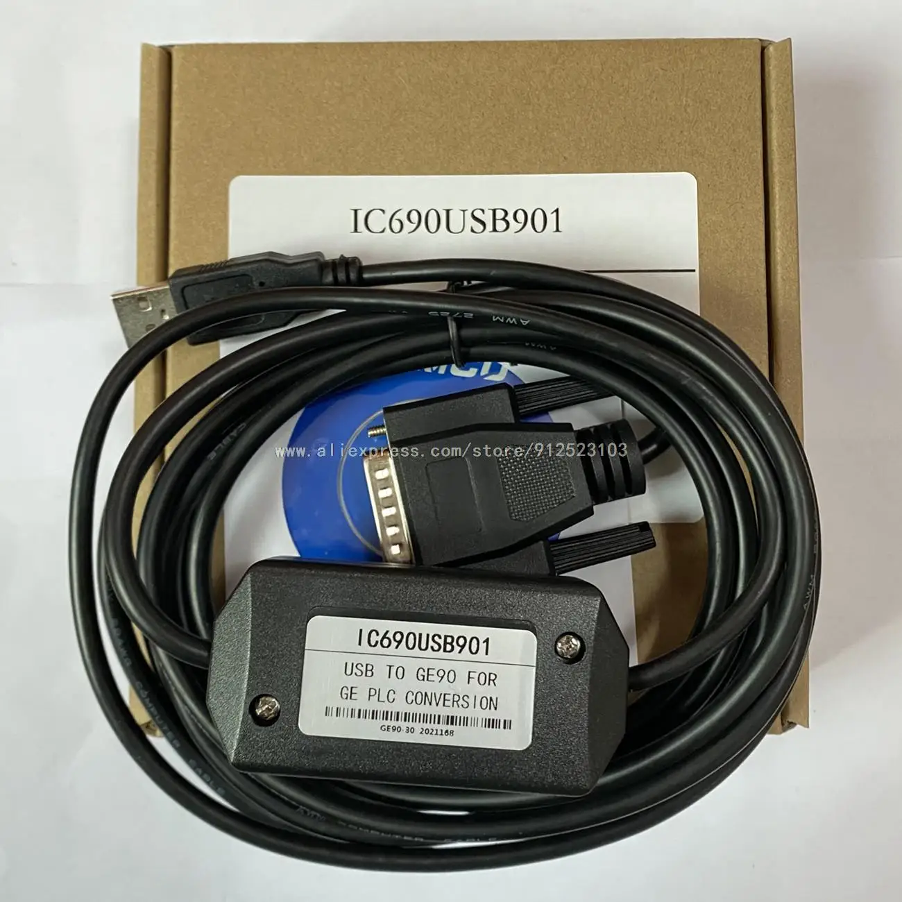 1шт Кабель для программирования IC690USB901 для GE Fanuc SNP GE90-70/90-30 Серии PLC/кабель для связи/загрузки IC690USB90