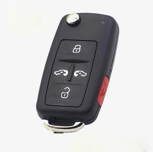 Замена 4 + 1 кнопок Флип Складной чехол для дистанционного ключа VW Sharan Multivan Fob Key Cover