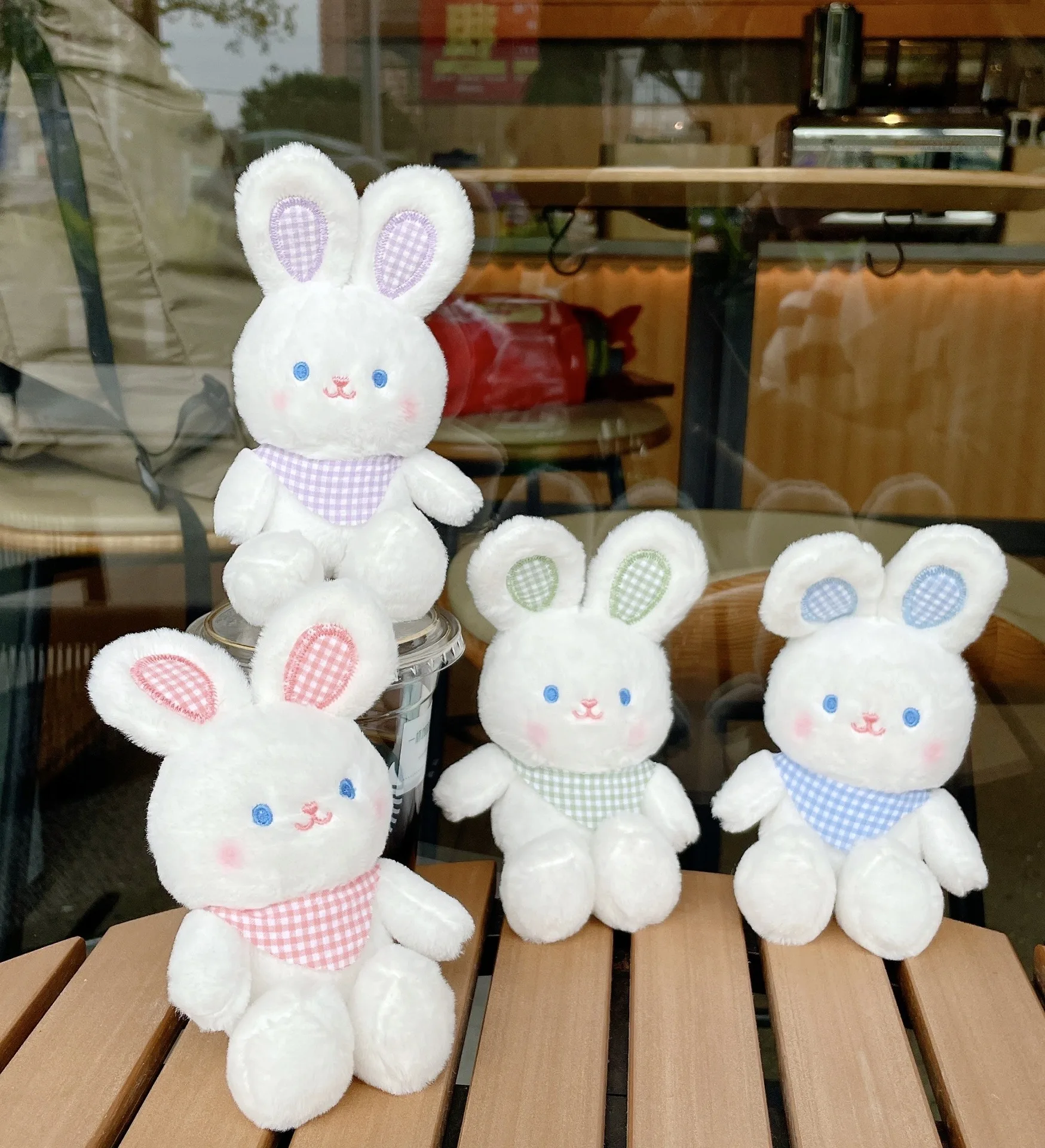 Креативный Счастливый корейский Ins Кролик, Новый милый забавный брелок, шарф, кролик, мягкий сладкий кулон, украсит куклу, подарок паре на день рождения.