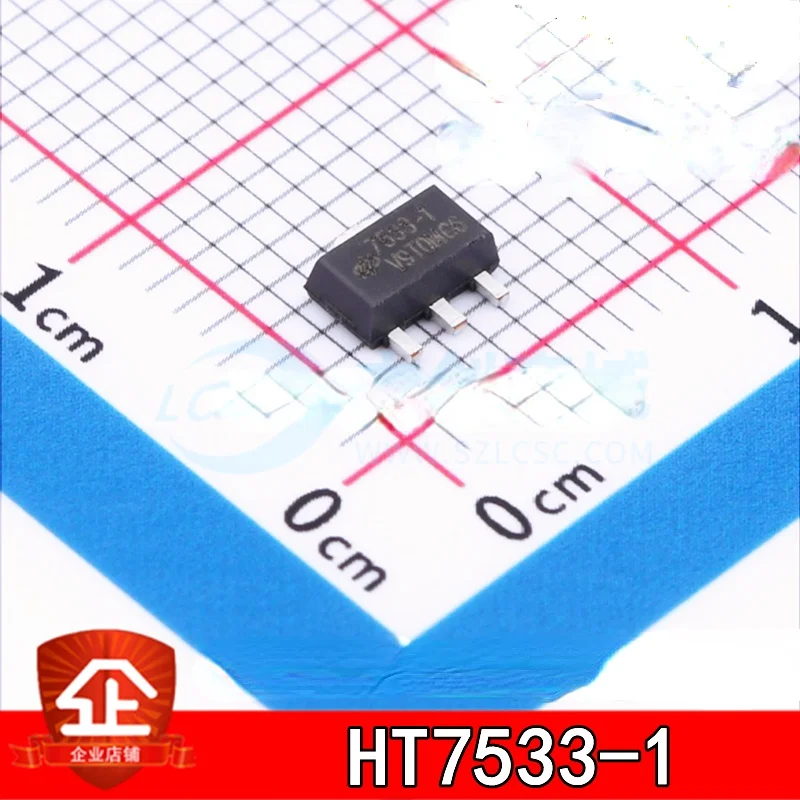 10шт Новый и оригинальный HT7533-1 Трафаретная печать: 7533-1 SOT-89 микросхема линейного регулятора низкого отключения 3,3 В (LDO) HT7533-1 SOT89 7533-1
