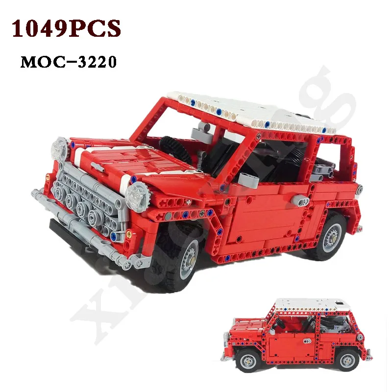 Классическая модель Moc-3220 Classic Mini Jeep Строительные блоки Модель автомобиля 1047ШТ Строительный набор Строительные Блоки Игрушка Подарок детям на День Рождения