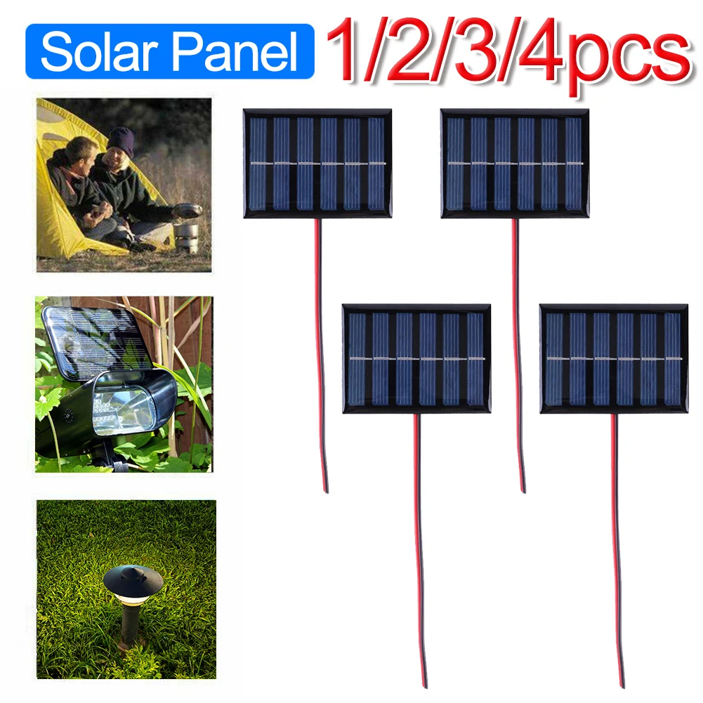 Мини-солнечная панель Водонепроницаемая Походная кемпинговая батарея мощностью 1 Вт 3 В 100 МА с элементами питания, Солнечное зарядное устройство для быстрой зарядки мобильного телефона