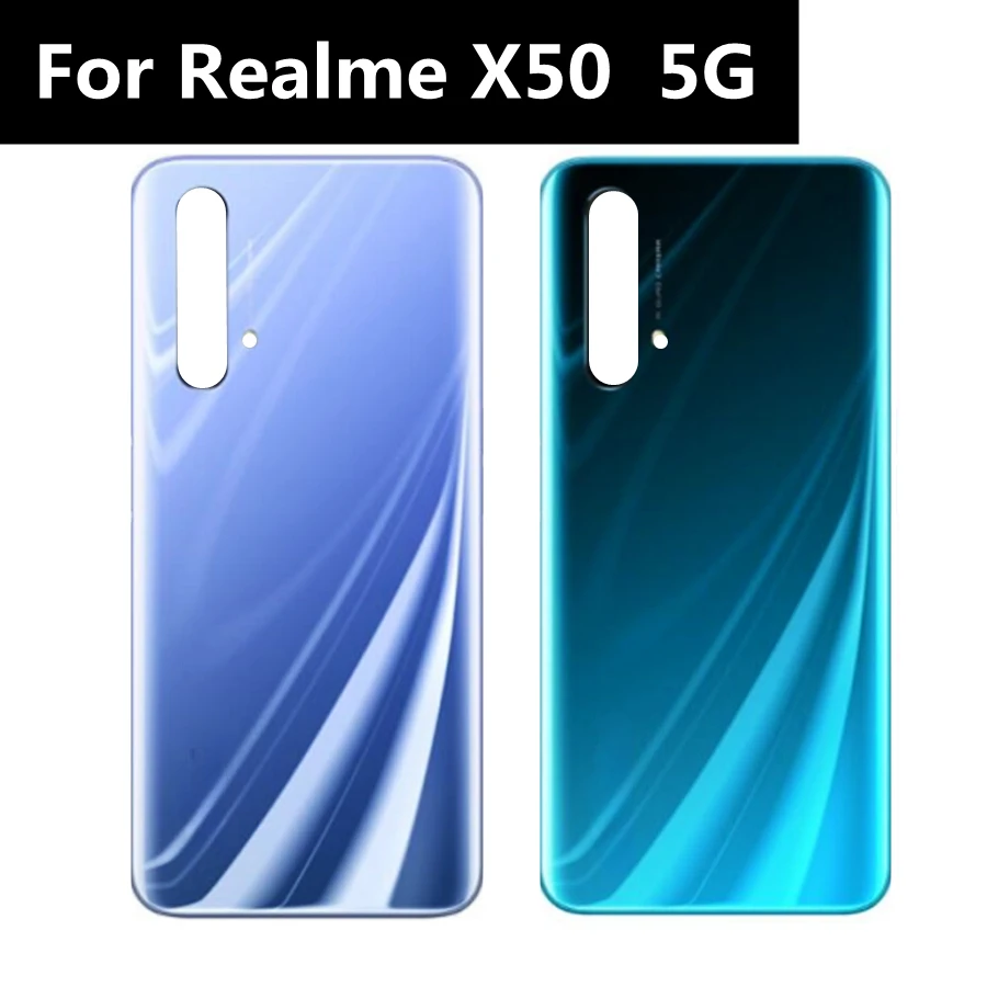 Для Realme X50 Пластиковая крышка батарейного отсека x50 Корпус для задней панели телефона Задняя крышка для OPPO Realme X50 5G Крышка батарейного отсека