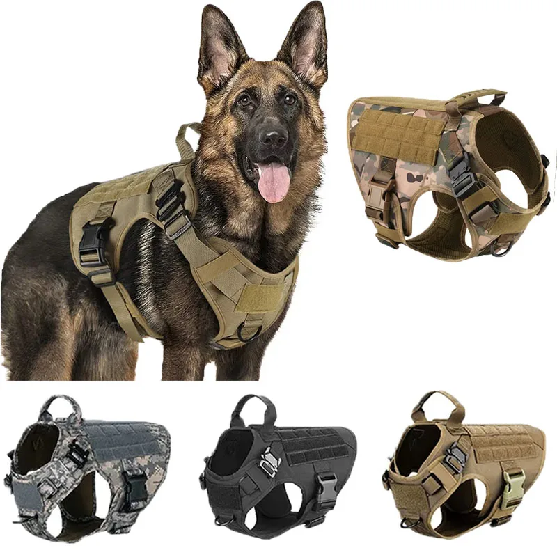 Тактическая шлейка для собак, военная тренировочная K9, мягкий быстросъемный жилет, шлейка для дрессировки домашних животных, шлейка для маленьких средних и крупных собак