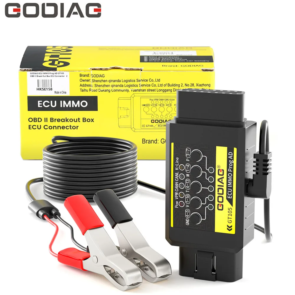 GODIAG GT105 OBD II Блок отключения OBD Assistant ECU IMMO Prog AD Разъем ECU ECU IMMO Prog