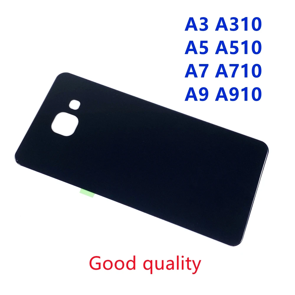 Для SAMSUNG Galaxy A3 A5 A7 A9 2016 A310 A510 A710 A910 Задняя Крышка Батарейного Отсека Стеклянный Корпус Задняя Пластиковая Крышка Корпуса Запасные Части