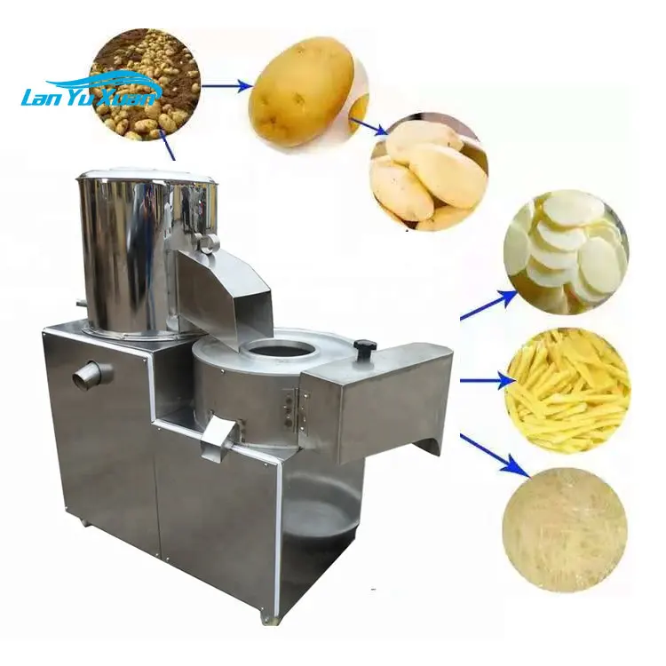 Машина для обработки картофеля по низкой цене, Машина для очистки картофеля с функцией нарезки