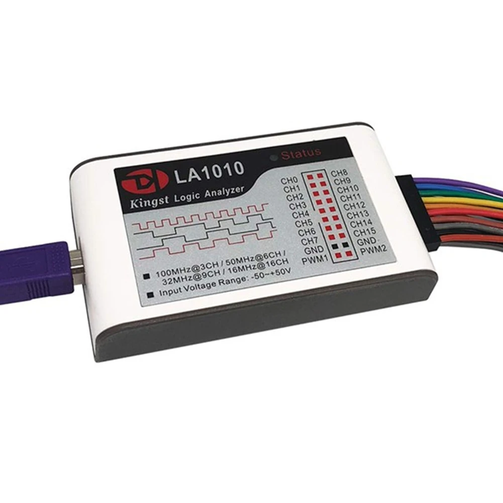 LA1010 USB Logic Analyzer 16 входных каналов 100 МГц с английским программным обеспечением для ПК Ручной инструмент, поддержка Windows
